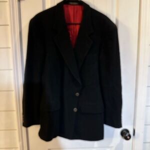 Bachrach Men's Black Wool Cashmere Blend Blazer 42R